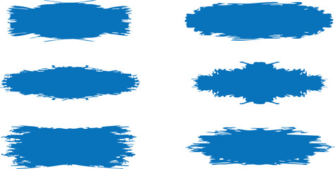 brushstroke and paintbrush template with splashes grunge. Vector set black ink brush stroke. Dirty artistic design elements. Grunge splatter