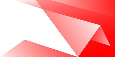 Red and white speed triangle abstract background with technology concept for template, poster, wallpaper, flyer design. Vector illustration	