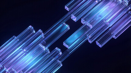 Geometric Crystal Bars Abstract