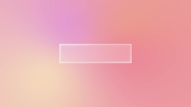 Rectangular glass liquid button in glassmorphism style on a soft purple and pink gradient background, ideal for a modern user interface, application interface, web banner, template.