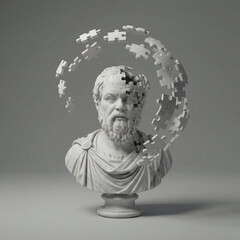 Socrates Bust Deconstructing