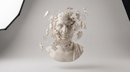 Roman Bust Fragmenting