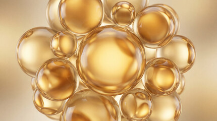 Golden Oil Droplets