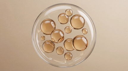 Golden Bubbles in Dish