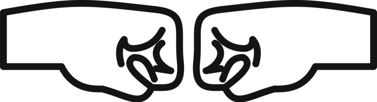 Two fists bumping, signifying agreement, respect, and successful partnership
