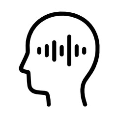 Obraz premium Synthetic Voice Identity Visual Impairment Style B Icon