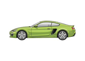 Fototapeta premium Car Contour Vector Set – Vehicle Outline Illustration in Minimal Line Style
