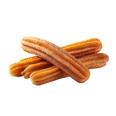 Pile of Golden Fried Churros on Black Background pastry isolated on a transparent background