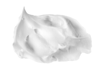 Shave foam isolated on white background and texture, clipping path, top view