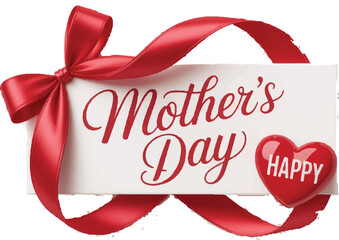 Happy mother's day greeting card with hearts