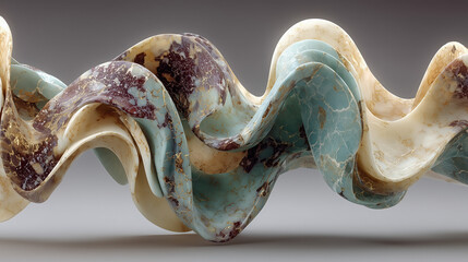 Organic Stone and Mineral Fluid Ribbon