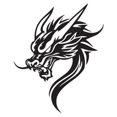 Obraz premium Dragon silhouette vector 