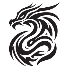 Obraz premium Dragon silhouette vector 