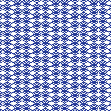 set of seamless geometric patterns, geometric tessellation, Japanese Sashiko patterns, chevron, herringbone weave, interlocking shapes, Delftware, textile indigo dyeing, rhombus and parallelogram