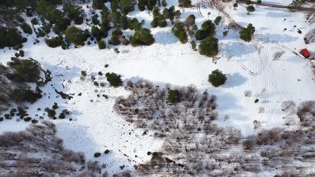Albania Gjinar mountain Bukanik in winter landscape