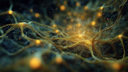 Neurons firing in brain synapse network