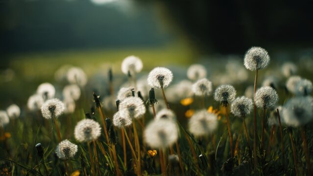 Dandelion Field at Sunset