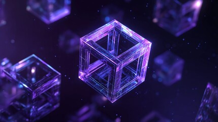 Holographic geometry and intelligence concept in a digital environment