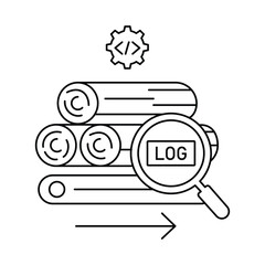 Logs Management Icon. Vector Design