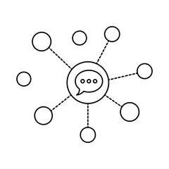 Distributed Messaging Icon. Vector Design