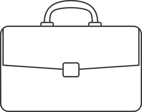 Simple line art briefcase icon