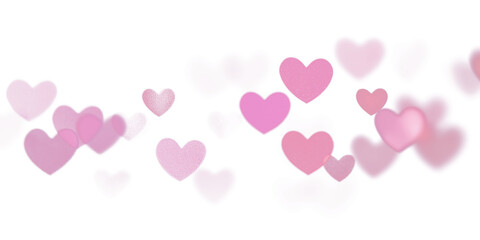 Valentine Pink Hearts Glow Effect
