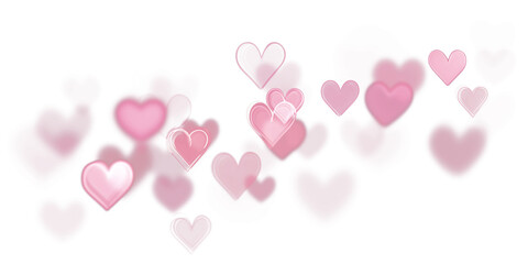 Romantic Heart Shapes Love Overlay