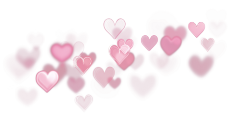 Romantic Heart Shapes Love Overlay