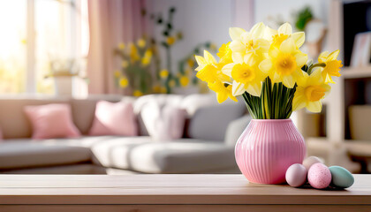 Strauss Osterglocken zu Hause 