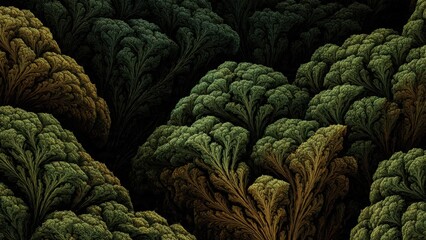 Abstract fractal trees background