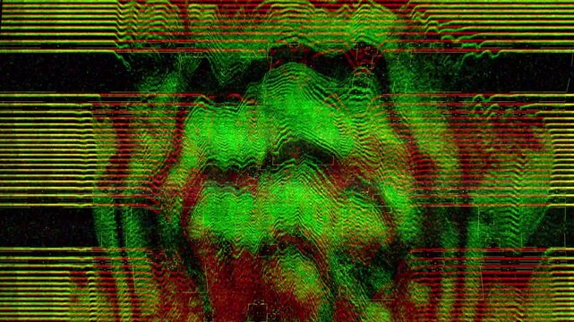 Set of different Analogue Moving Noise texture. Stripes scopes offset. No signal white noise artifacts. Oscilloscope. Bad TV signal. CRT transitions. Distorted VCR