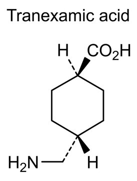 Tranexamic acid, chemical structure of tranexamic acid, drug substance
