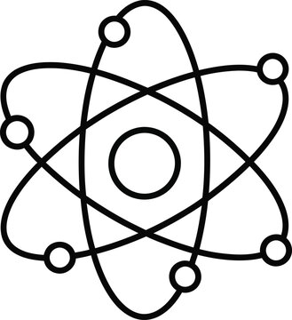 Simple atom illustration with electrons orbiting nucleus