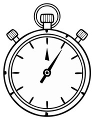Illustration of a Stopwatch Displaying Time
