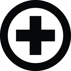 Obraz premium Medical cross symbol in circle