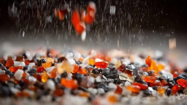 Medium shot capturing the depolymerization process in a chemical recycling plant breaking down plastic polymers into fundamental monomers.