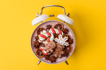 Christmas gingerbread, cookies, or baked goods for the winter holidays. Christmas gingerbread