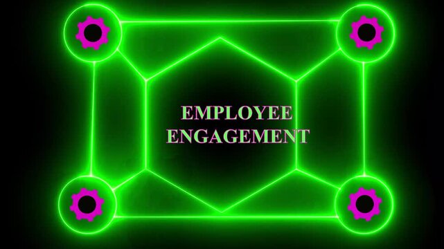 employee engagement Lifecycle on Futuristic Radar Technology Background.