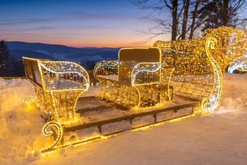 Na Górze Parkowej w Krynicy-Zdroju zimą. © rogozinski