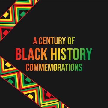 Black History Month 100th Anniversary Post Template. Template for social media, flyers, postcards, and more.