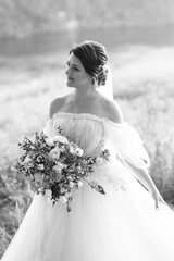 girl are walking in the green hills