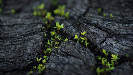 Resilience: New life sprouting from old wood