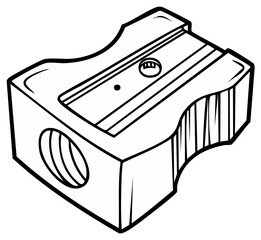 Simple Handheld Pencil Sharpener Tool for School and Office Supplies