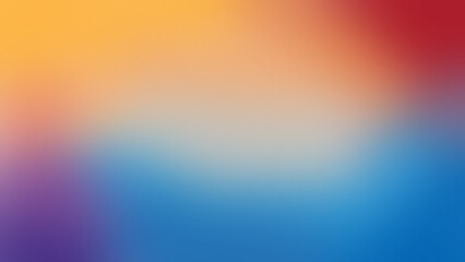Obraz premium Vibrant abstract mesh gradient background featuring a soft blend of blue, yellow, orange, and purple.