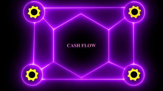 Cash flow statement with quarterly financial analysis and liquidity metrics display. employee compensation and digital business finance concept.