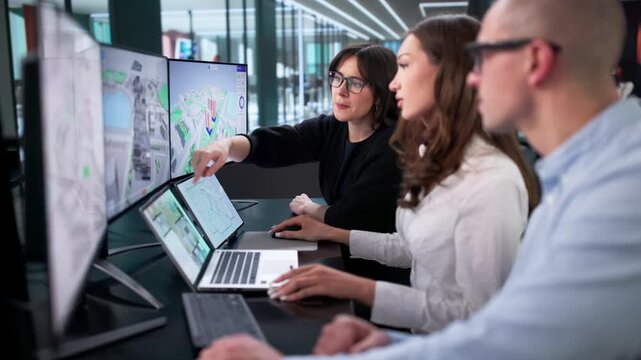 GIS Team Using 3D BIM Model