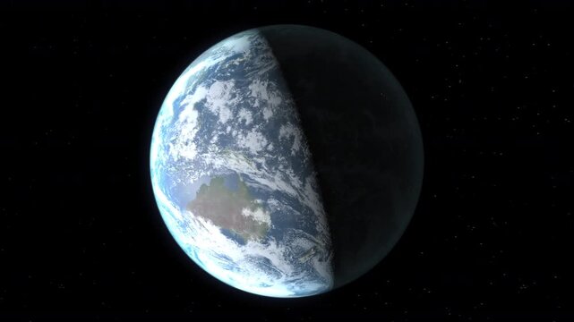 Location and map of Niue on the surface of the earth at nighttime.