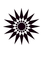 Fototapeta premium Eight Petal Geometric Flower Mandala and Radial Symmetrical Ornament