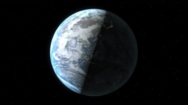 Location and map of Northern Mariana Islands on the surface of the earth at nighttime.
