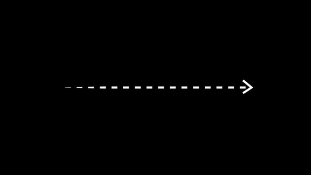 Minimal Dotted Line Animation on Black Background Motion Overlay
